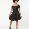 Sale Unique Vintage Black Spotlight Stealer Flare Dress
