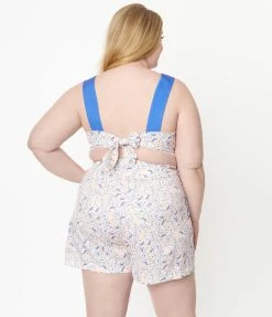 Peanuts X Unique Vintage Plus Size All About Snoopy Print Heat Wave Romper