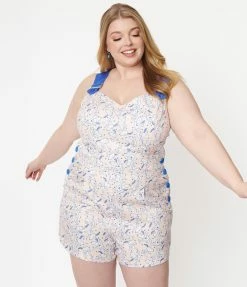 Peanuts X Unique Vintage Plus Size All About Snoopy Print Heat Wave Romper