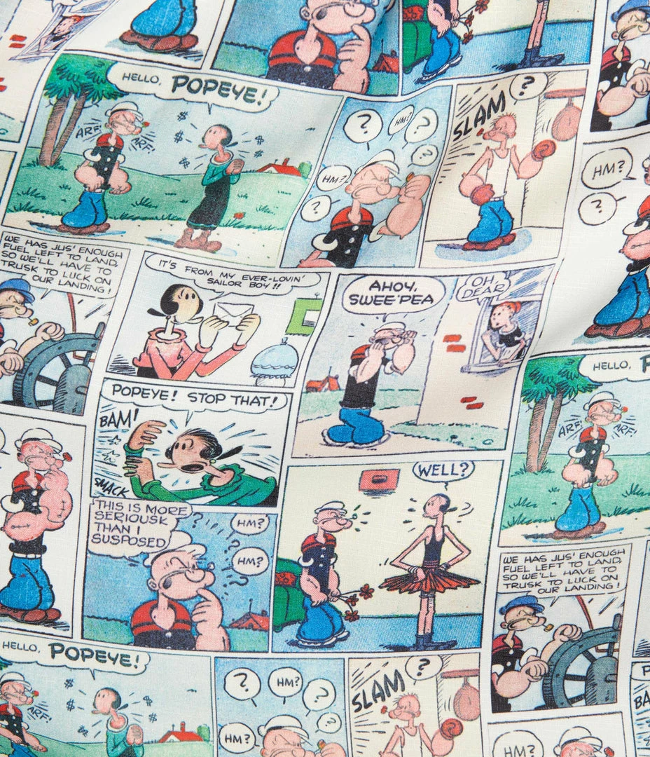 Popeye X Unique Vintage Classic Comic Print Swing Dress