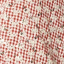 Unique Vintage Plus Size Red Gingham & White Eyelet Belted Shirtdress Sale