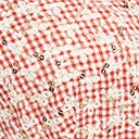 Sale Unique Vintage Red Gingham & White Eyelet Belted Shirtdress