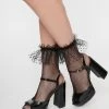 Leg Avenue Inc Black Fishnet & Dotted Tulle Socks Accessories
