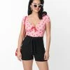 Clothing Unique Vintage Black High Waist Tied & True Shorts