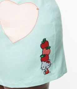 Hello Kitty X Unique Vintage Plus Size Apple A Day Mini Skirt