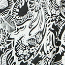Unique Vintage Plus Size Black & White Botanical Paisley Hazel Wrap Top Sale
