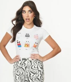 Unique Vintage Mod Ghost Fitted Graphic Tee Clothing