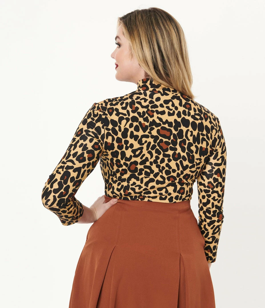 Silver Stop Inc. (Voodoo Vixen) Voodoo Vixen Leopard Print Bow Tie Top