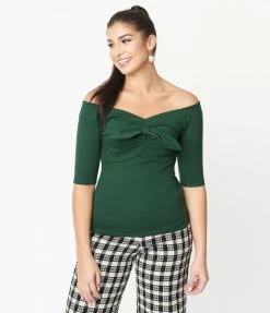 Silver Stop Inc. (Voodoo Vixen) Voodoo Vixen Emerald Bow Top Sale
