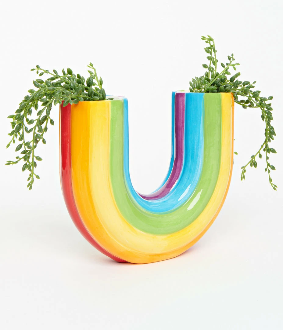 DOIY Rainbow Ceramic Double Vase Accessories