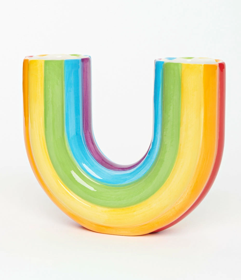 DOIY Rainbow Ceramic Double Vase Accessories