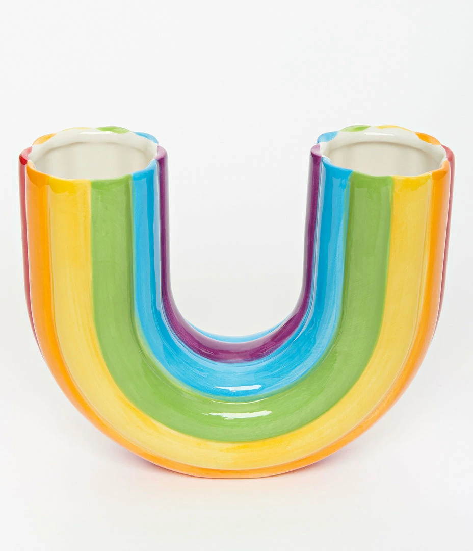 DOIY Rainbow Ceramic Double Vase Accessories
