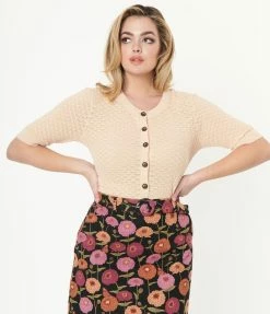 Factory X (Princess Highway) Sale Peach Garden Cardigan