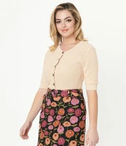 Factory X (Princess Highway) Sale Peach Garden Cardigan