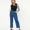 Factory X (Princess Highway) Sale Medium Blue Denim High Waist Jeans