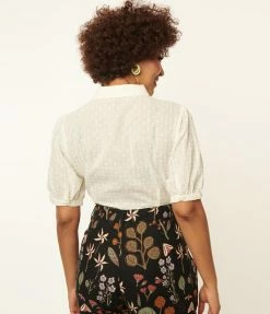 Factory X (Princess Highway) Cream Eyelet Elizabeth Blouse Sale