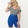 Unique Vintage Blue Bermuda Shorts