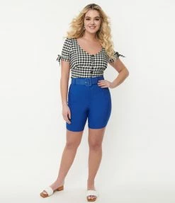 Unique Vintage Blue Bermuda Shorts