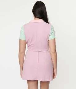 Smak Parlour Lilac & Mint Colorblock Skort
