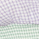 Unique Vintage Green & Purple Gingham Smocked Flare Dress