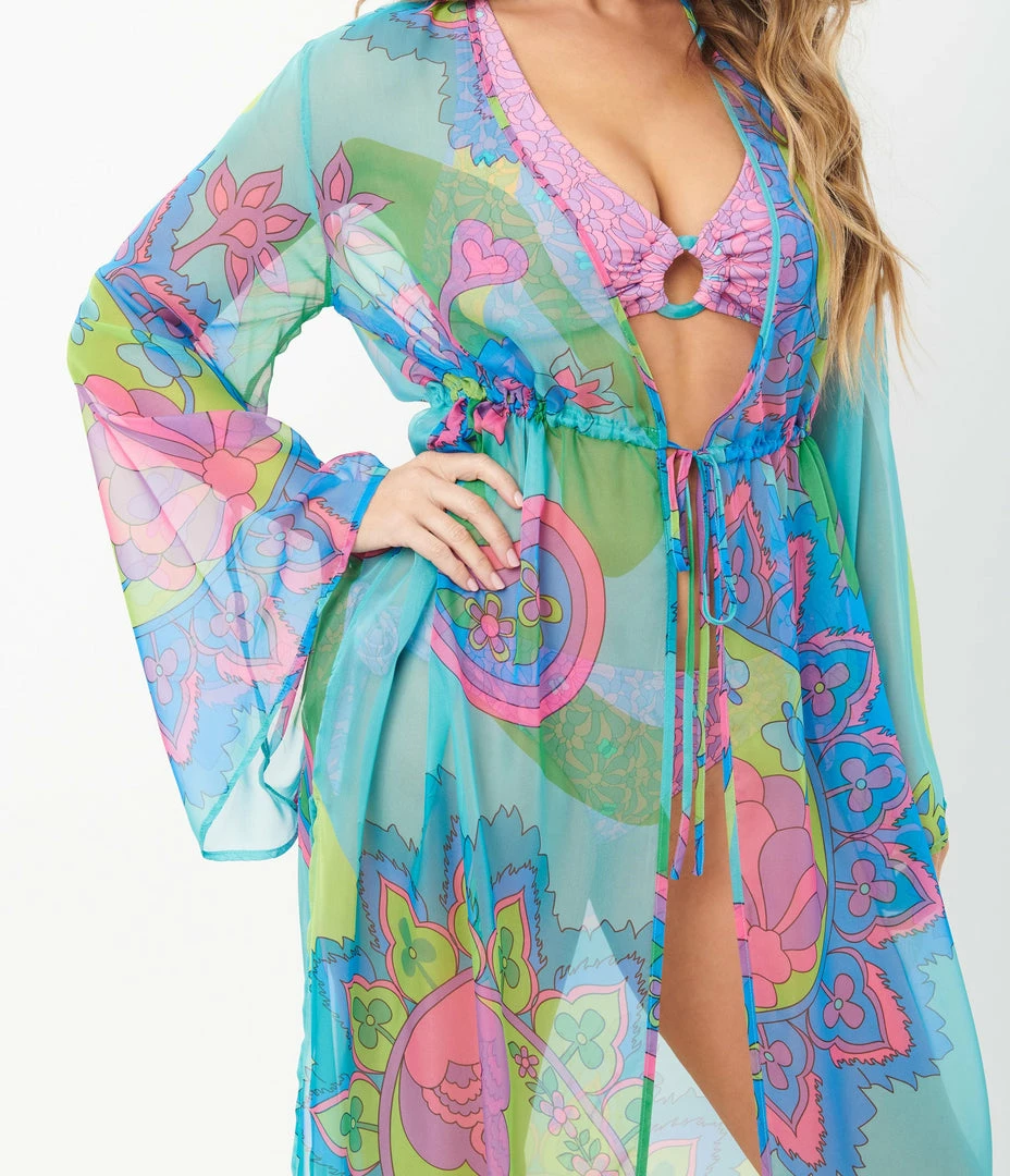 Swimwear Barbie X Unique Vintage In Blooms Coverup
