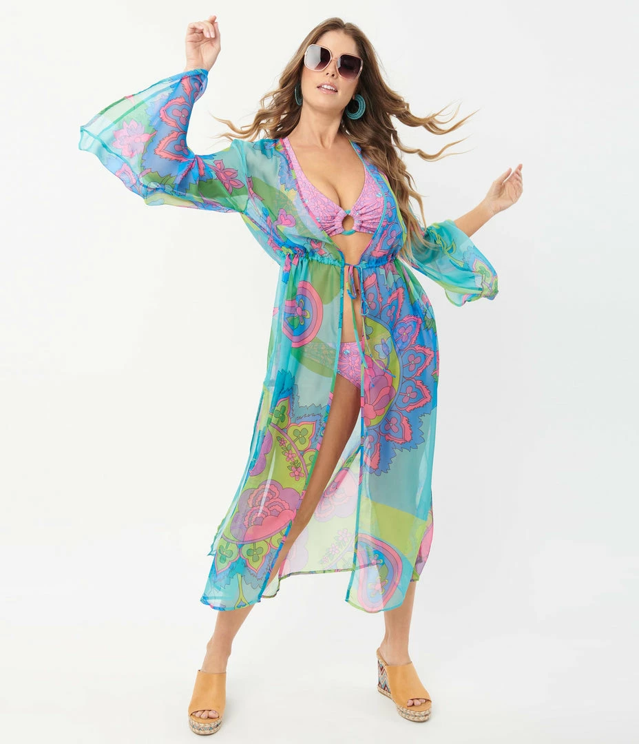 Swimwear Barbie X Unique Vintage In Blooms Coverup