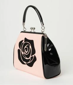 Lifestyle Group (UK) Ltd Pink & Black Country Rose Handbag Handbags