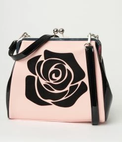 Lifestyle Group (UK) Ltd Pink & Black Country Rose Handbag Handbags