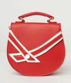Lifestyle Group (UK) Ltd Red Leatherette Nautical Handbag Handbags