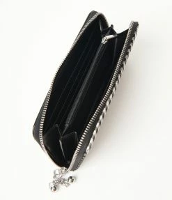 Lifestyle Group (UK) Ltd Black Gingham & Skull Cherries Zipper Wallet Handbags