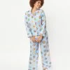 Ban.do Light Blue & Multicolor Floral Patchwork Pajama Bottoms Lingerie & Shapewear