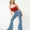 Judy Blue Jean Sale Blue & White Pinstripe Denim Flare Jeans