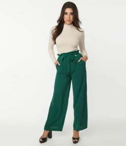 Flying Tomato Sale Emerald Green Paper Bag Pants
