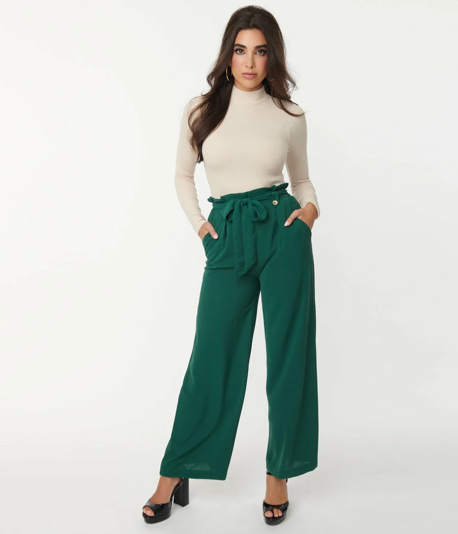 Flying Tomato Sale Emerald Green Paper Bag Pants