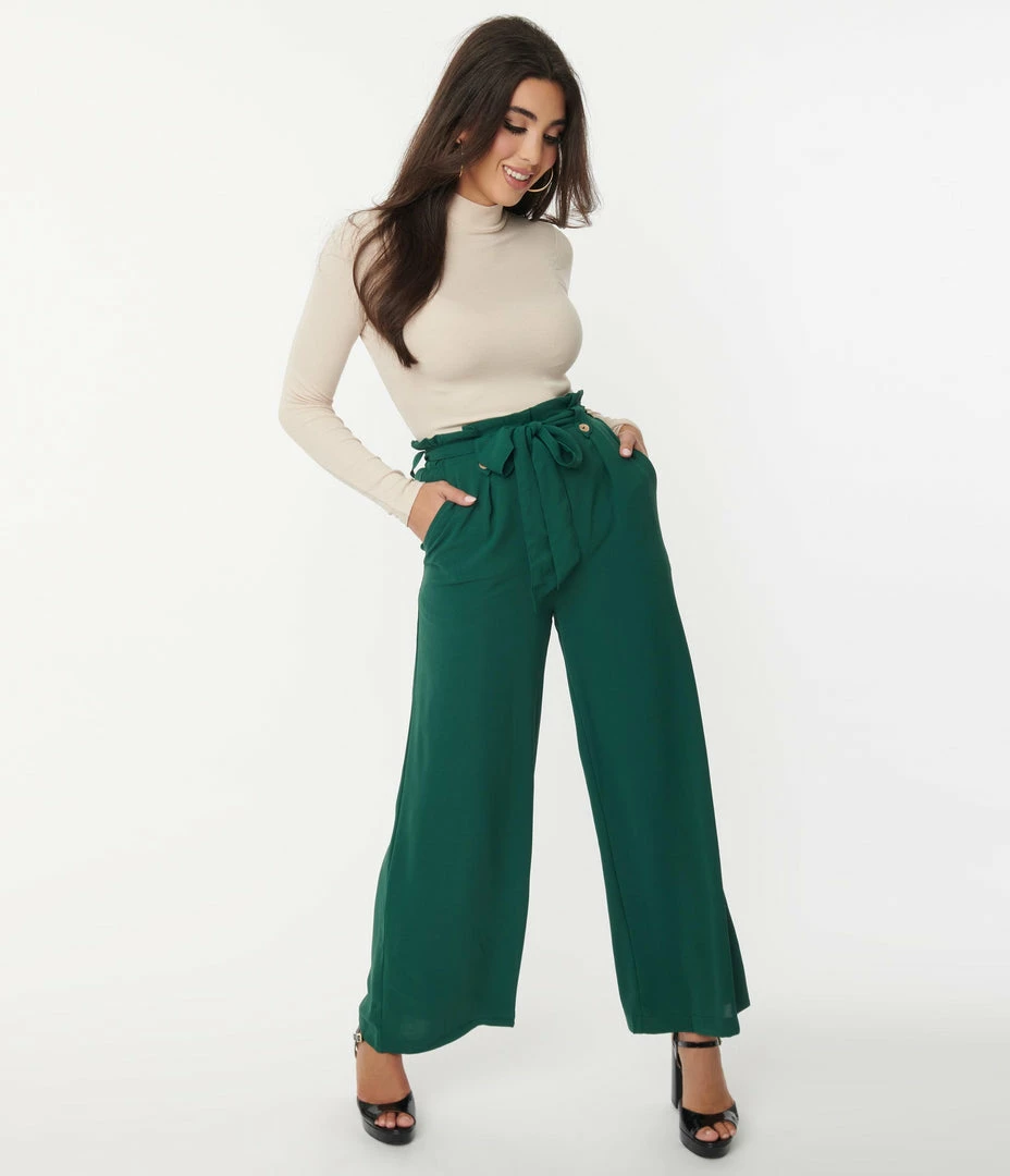 Flying Tomato Sale Emerald Green Paper Bag Pants