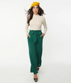 Flying Tomato Sale Emerald Green Paper Bag Pants