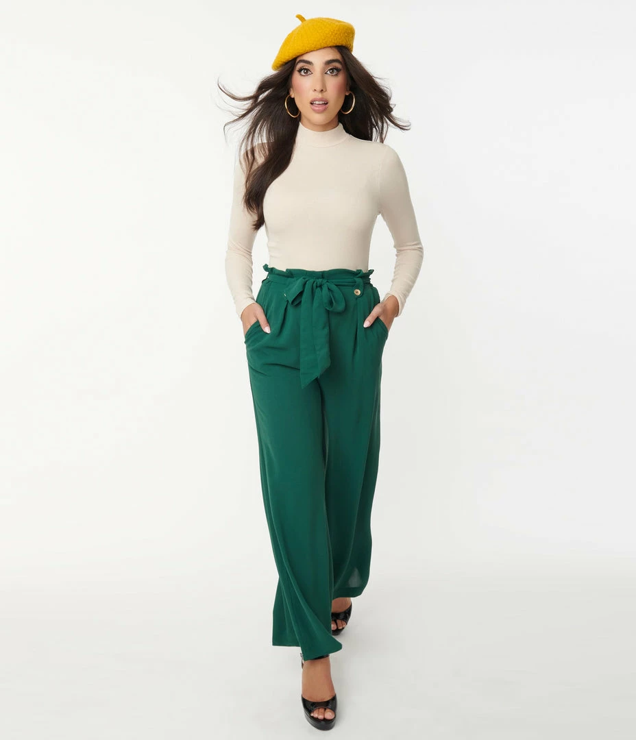Flying Tomato Sale Emerald Green Paper Bag Pants
