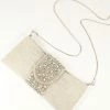 Ricki Designs Vintage Style Silver Beaded & Rhinestone Clutch Flapper