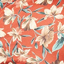 Unique Vintage Plus Size Rust & Ivory Floral Print Sweetheart Rosemary Top Sale