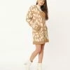 VERY J Mocha Leopard Print Long Cardigan