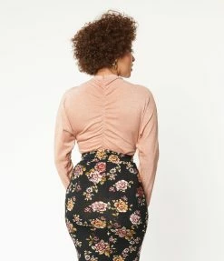LUMIERE Apricot Blush Sparkle Dolman Top Sale