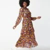 LUSH Sale Multicolor Floral Midi Dress