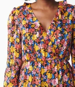 LUSH Sale Multicolor Floral Midi Dress