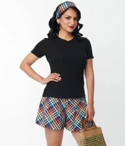 Clothing Unique Vintage Black Back To Basics Top