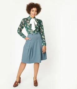 Tulip.B Sale Light Blue Midi Skirt