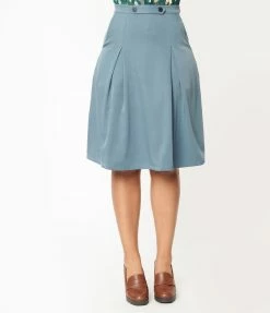 Tulip.B Sale Light Blue Midi Skirt