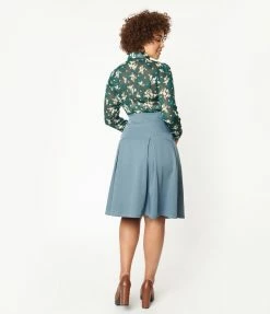 Tulip.B Sale Light Blue Midi Skirt