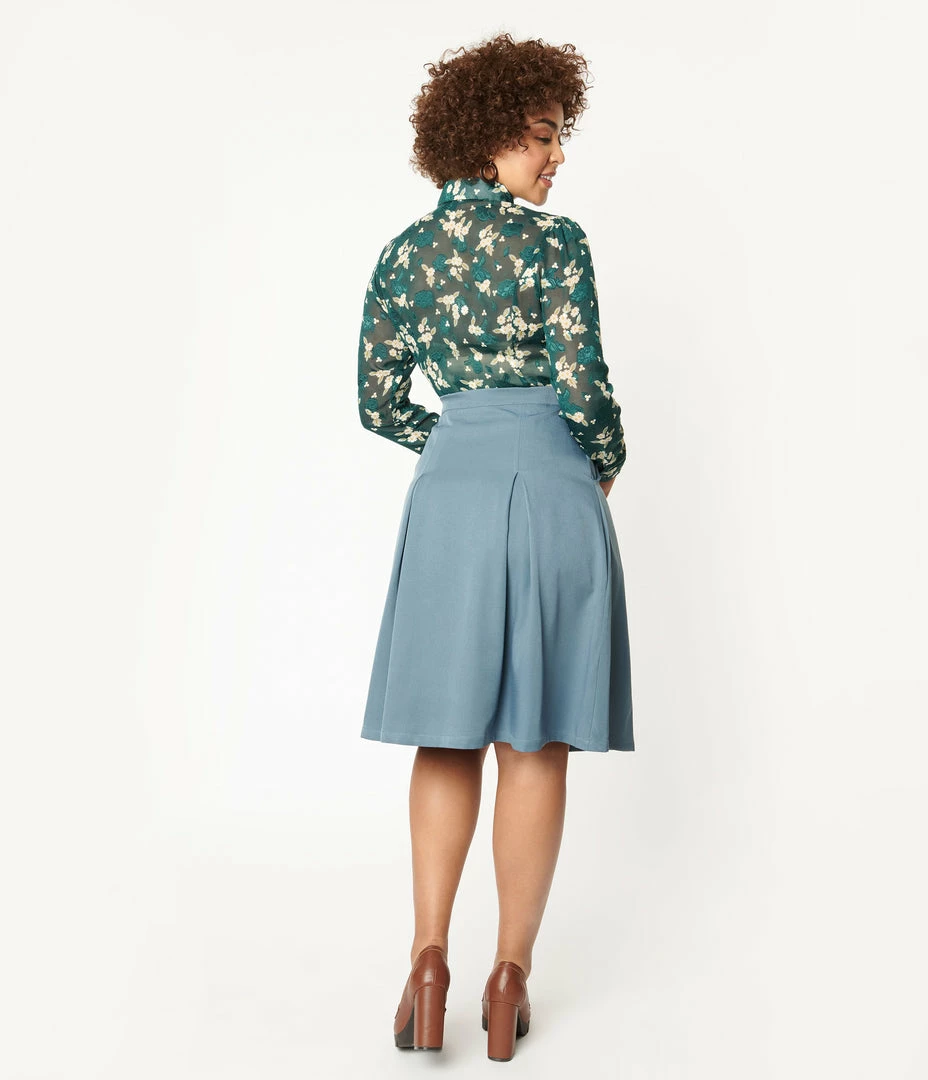 Tulip.B Sale Light Blue Midi Skirt