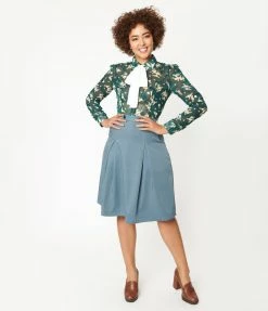 Tulip.B Sale Light Blue Midi Skirt