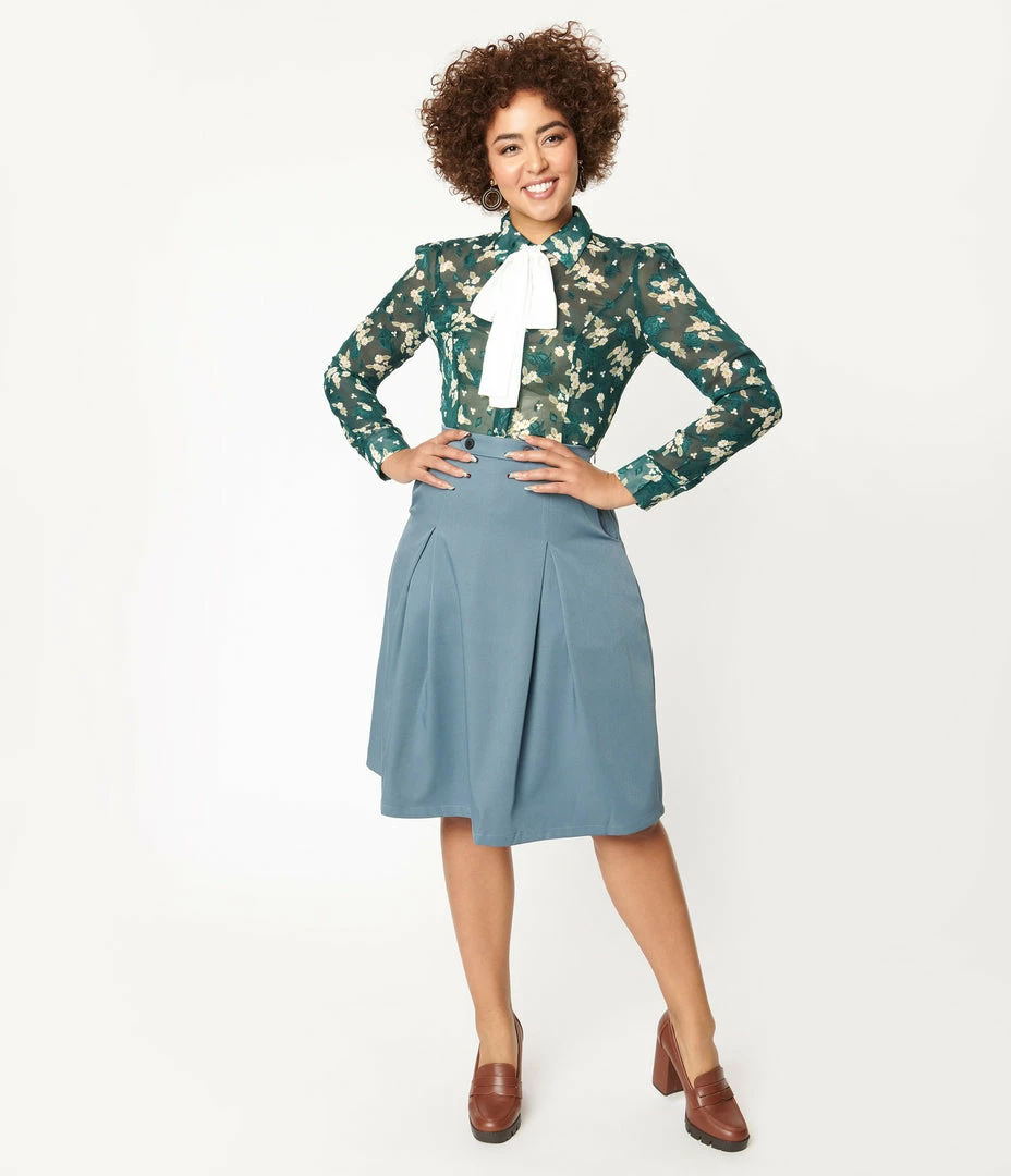 Tulip.B Sale Light Blue Midi Skirt